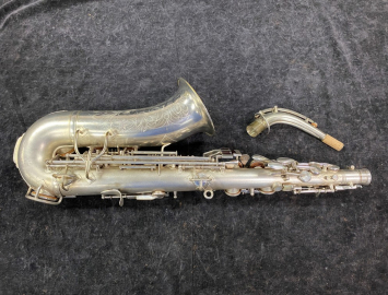 Photo Original Silver Plated King Voll-True II Alto Sax - Beautiful Horn! - Serial # 156177